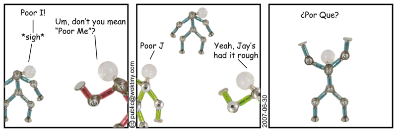 porque tú haces malos juegos de palabras. Poor Pun