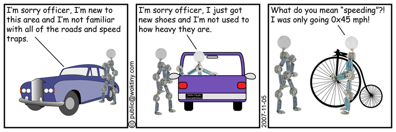 The next month, I got rear-ended for *not* speeding. Speeding