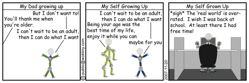 I miss summer vacation... heck, I'd settle for recess. Growing up