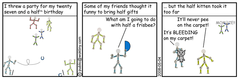 On second thought... it IS the cute half! Half Birthday