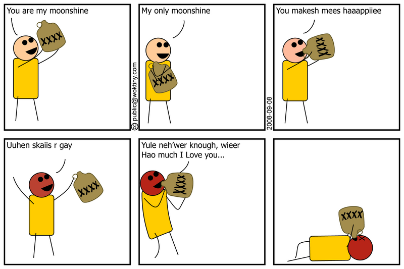 When I awoke dear I was mistaken and I hung my head and cried You Are My Moonshine